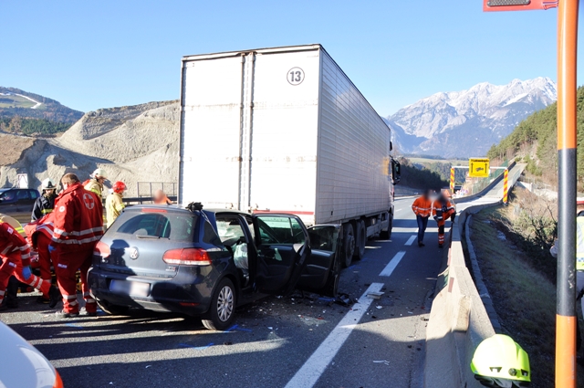 Verkehrsunfall auf der Brennerautobahn