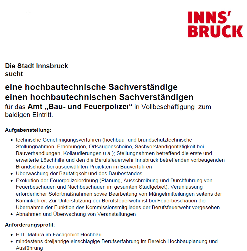 Stellenausschreibung